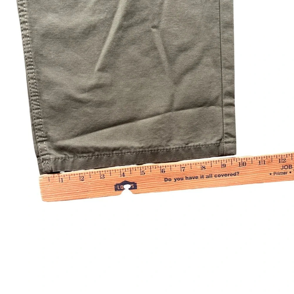 Blue Mountains Canvas Pants Mens 39x33 (Tag 38x34) Green Workwear Utility Earthy